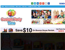Tablet Screenshot of custompartytime.com